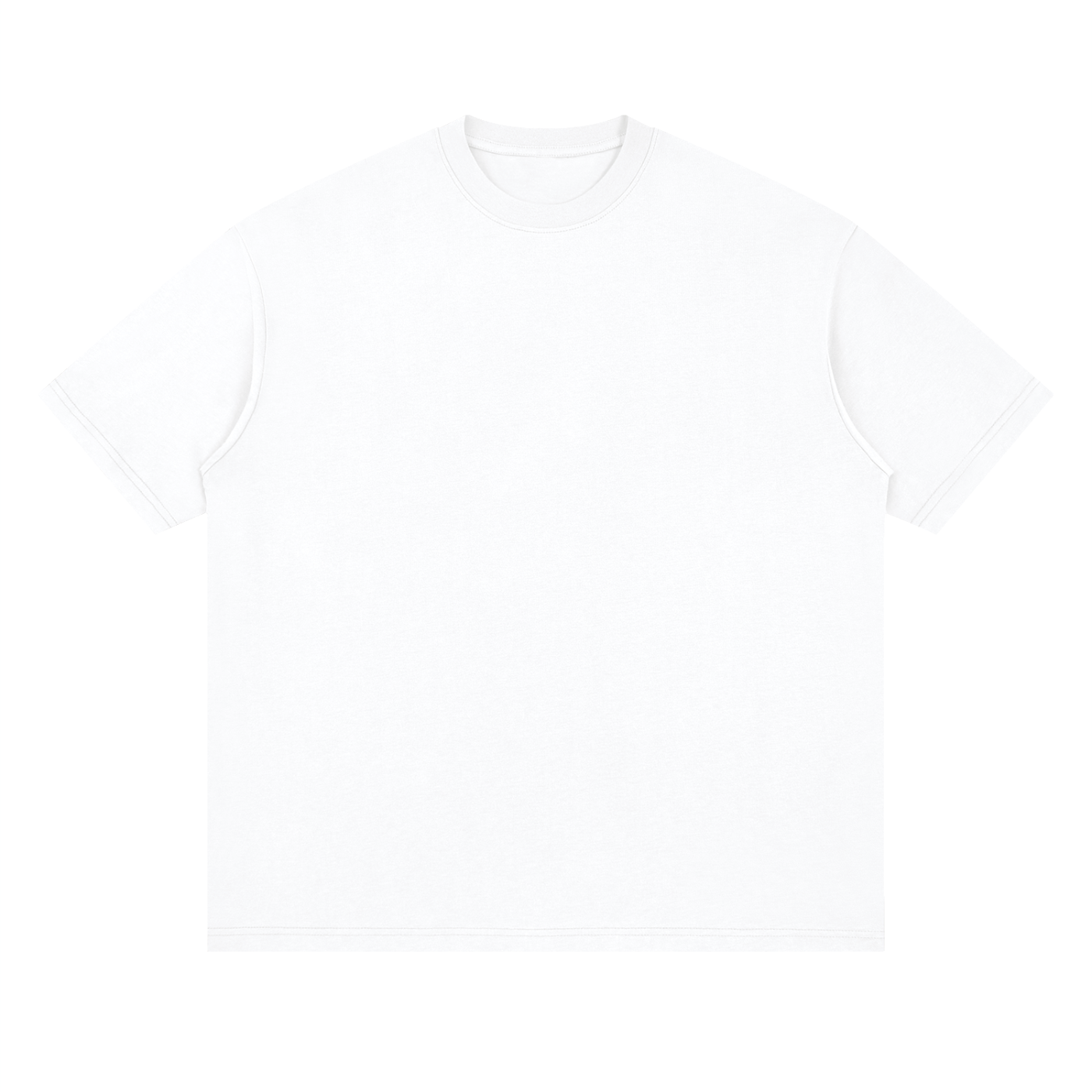 Loose Drop Shoulder Cotton Adult Tee - Lucent White