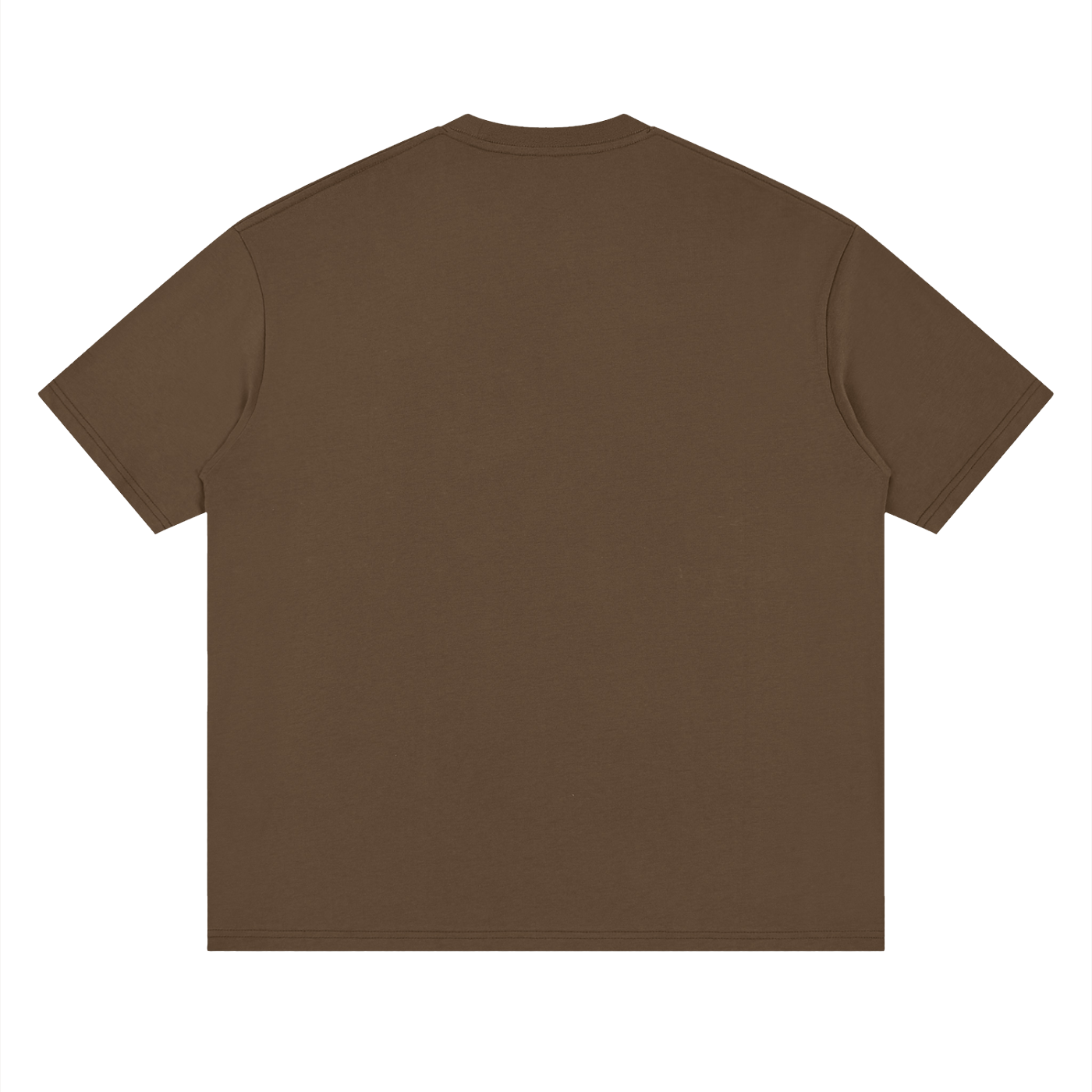 Loose Drop Shoulder Cotton Adult Tee - Dark Brown