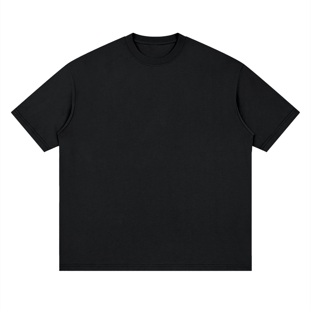 Loose Drop Shoulder Cotton Adult Tee - Black Beauty