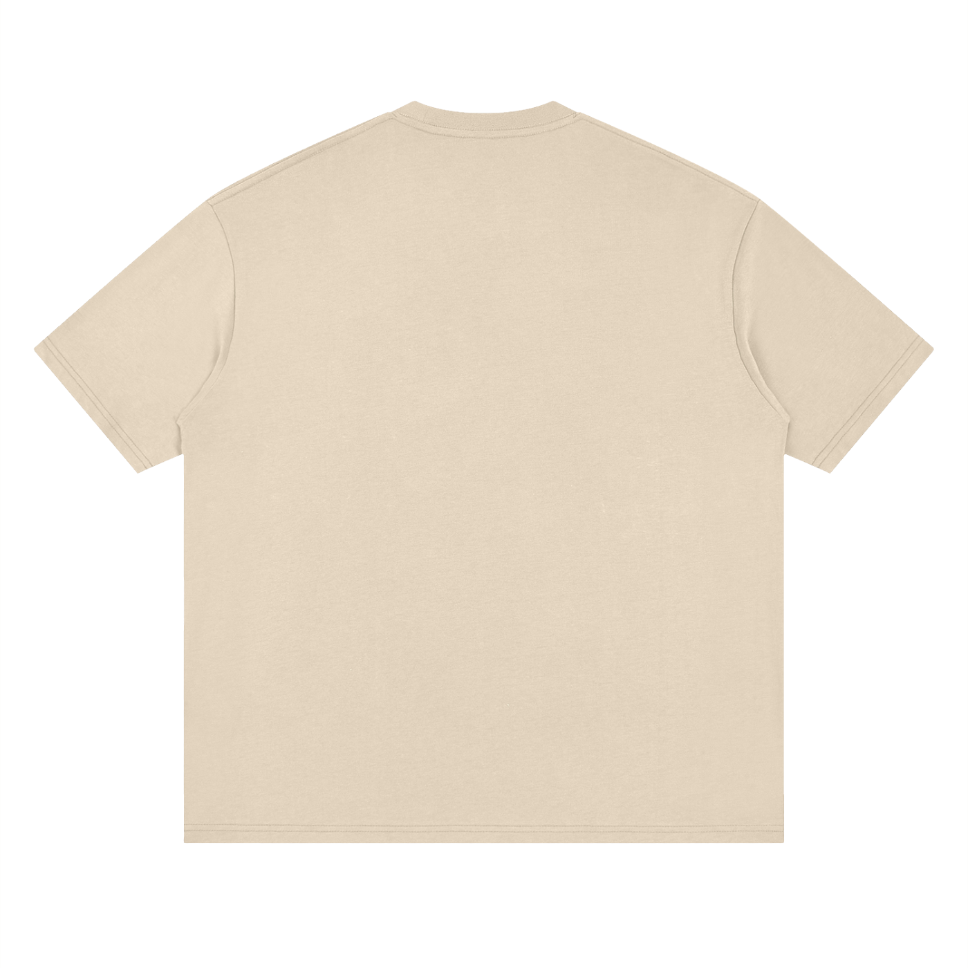 Oversized Baumwoll-T-Shirt für Erwachsene mit überschnittenen Schultern – Khakigrün