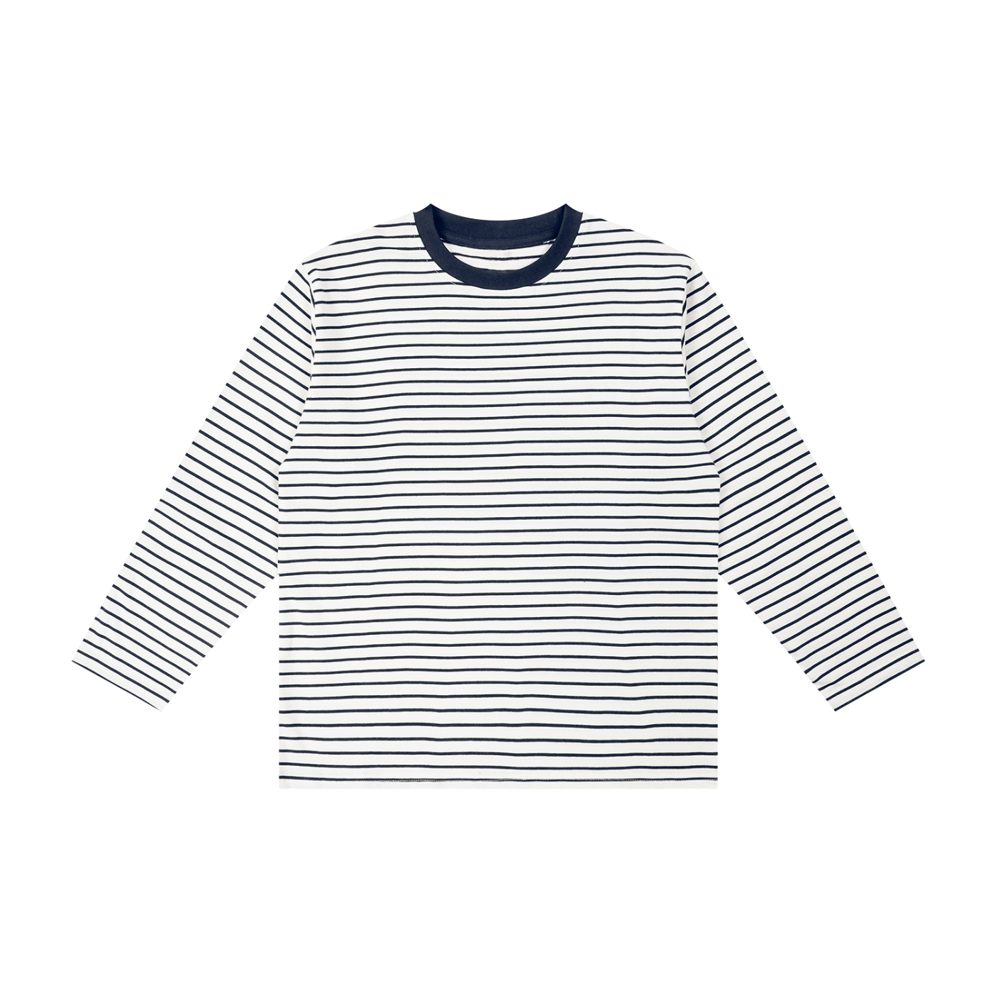 Striped Loose Fit Kids Long Sleeve Cotton Te