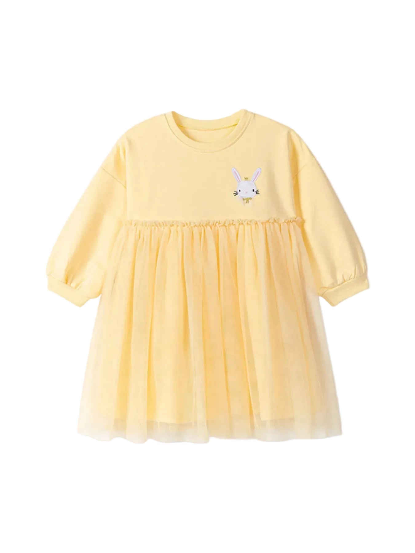 Girls Cute Rabbit Sweater Tulle Dress