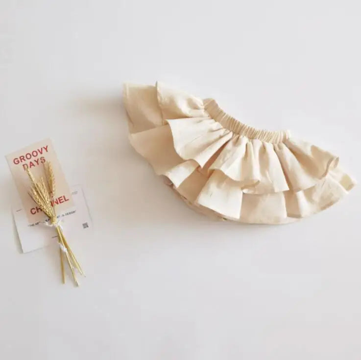 Mini Blossom Ruffles Skirt Pants