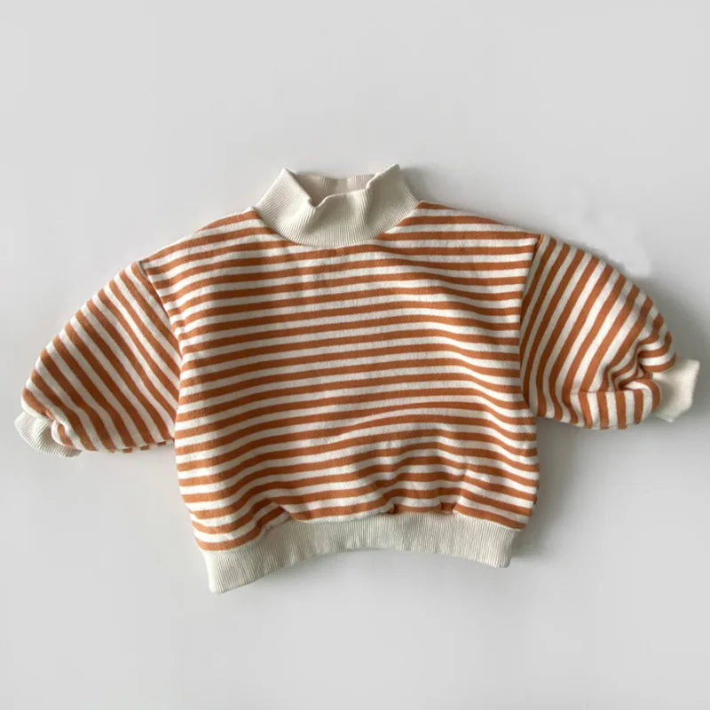 Snuggle Stripe High-Neck Tee