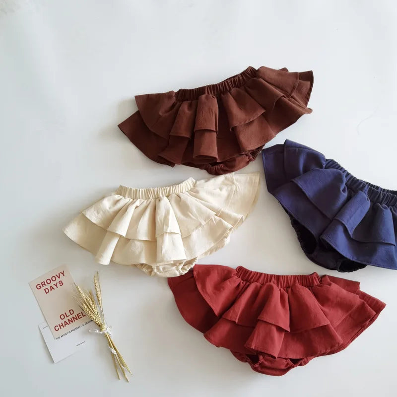 Mini Blossom Ruffles Skirt Pants