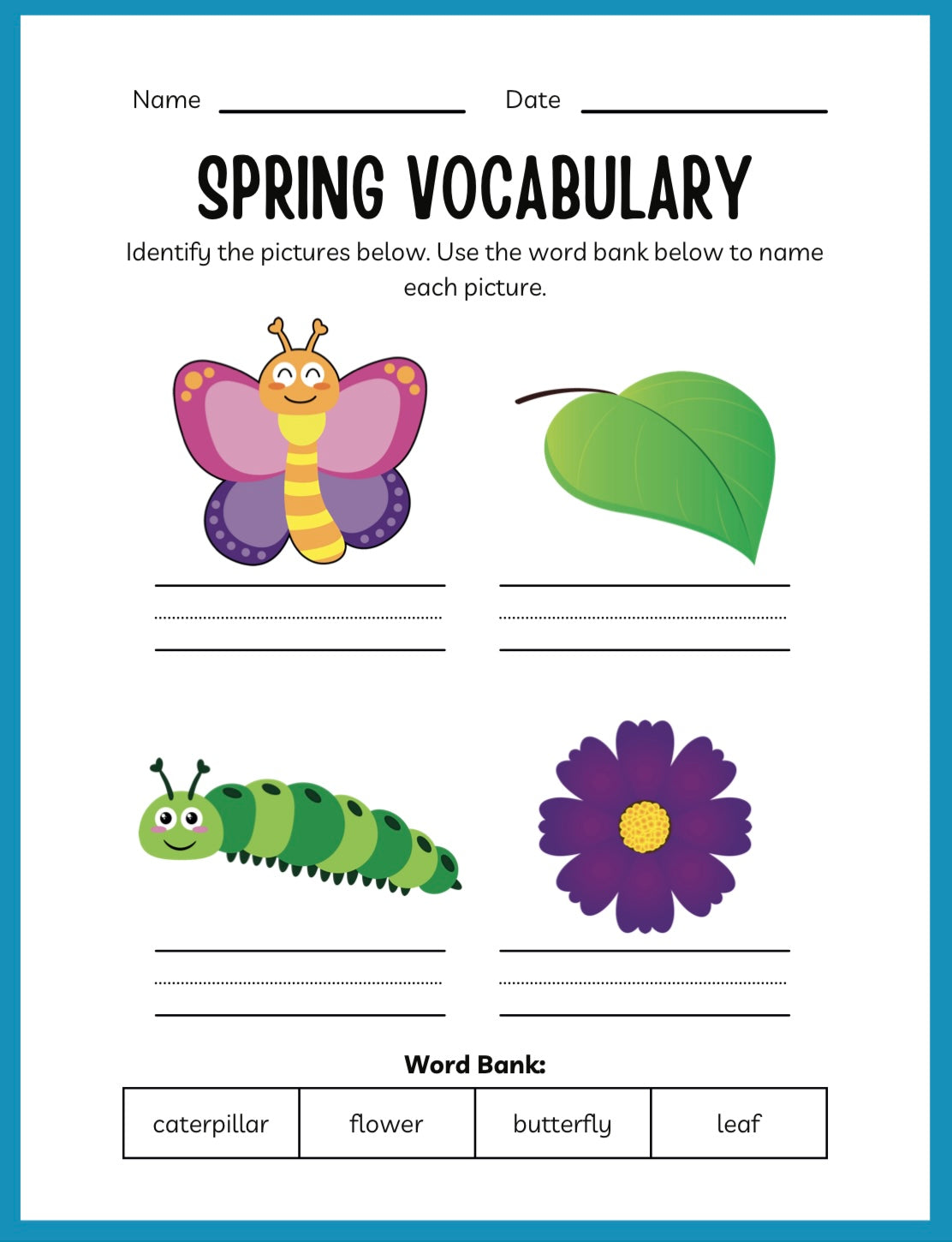 Spring & Summer Workbook | Printable Kids Activity Book | Educational Busy Book for Toddlers & Preschool Learning