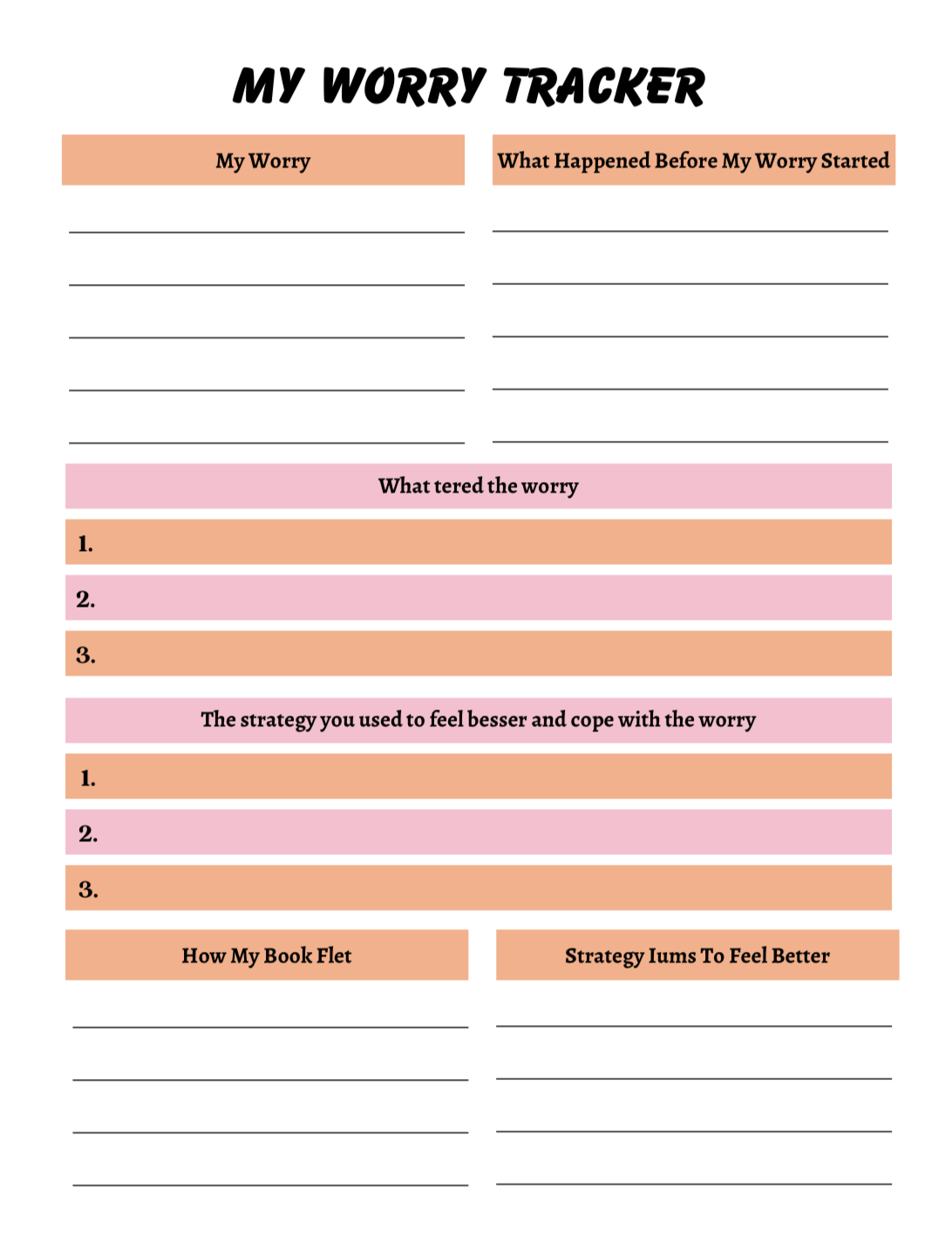 Worry tracker and safety tracker on a smartphone screen