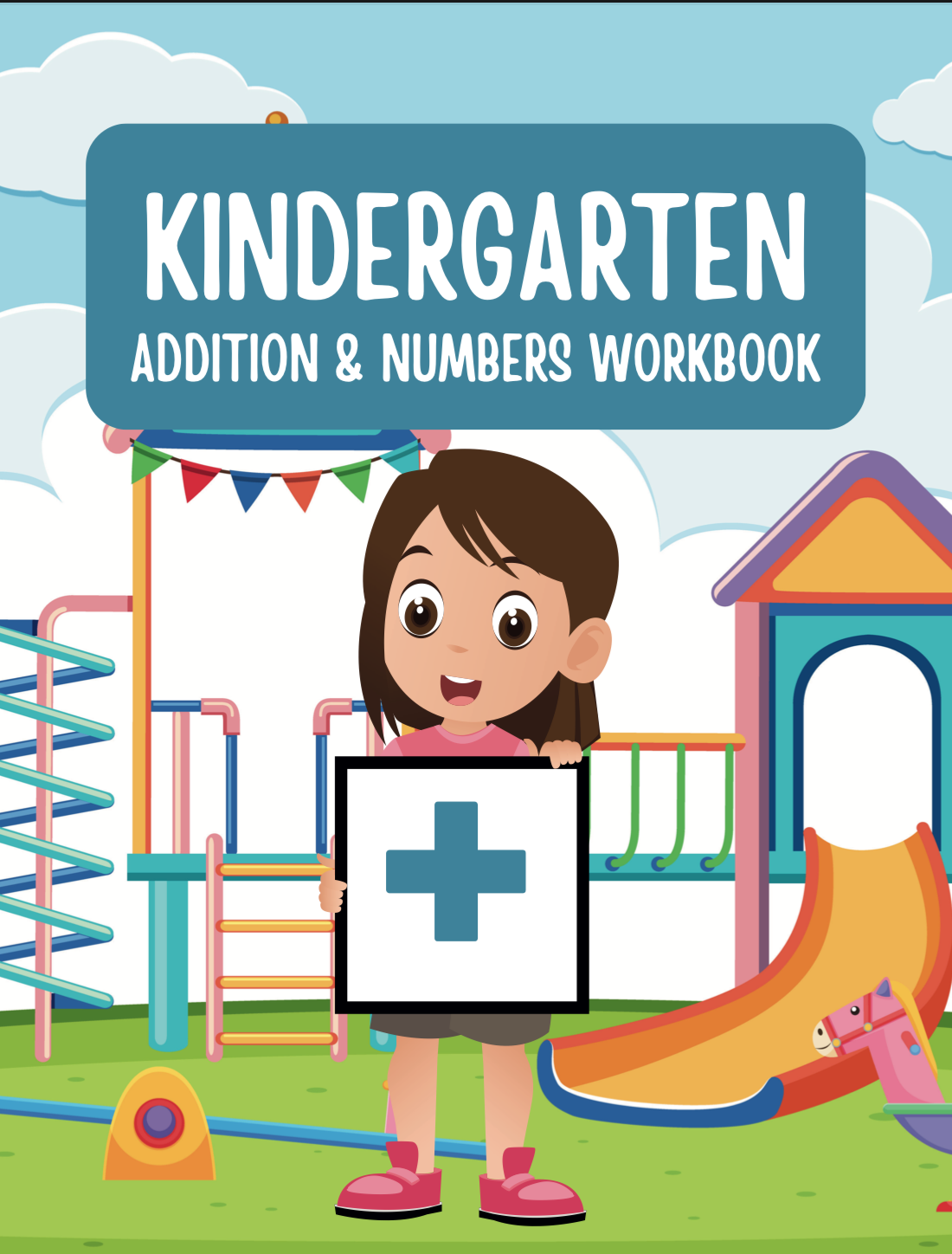 Kindergarten Addition & Numbers Workbook | Printable Math Worksheets for Kids | Learn to Count, Trace & Add