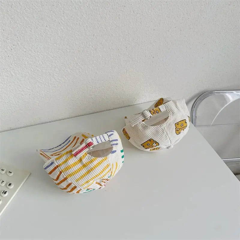 Stripe Pop Corduroy Baseball Cap