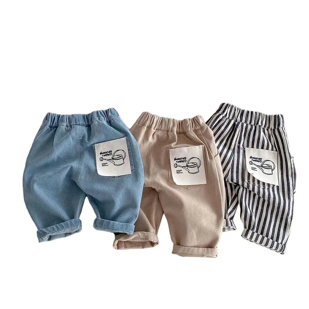 Classic Lane Striped Kids Tapered Pants