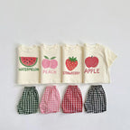 Unforgettable Fruit Tee & Plaid Shorts Set