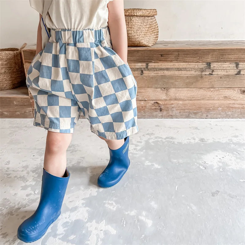 Sunny Stroll Plaid Shorts
