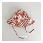 Sunny Check Wide Brim Baby Bucket Hat