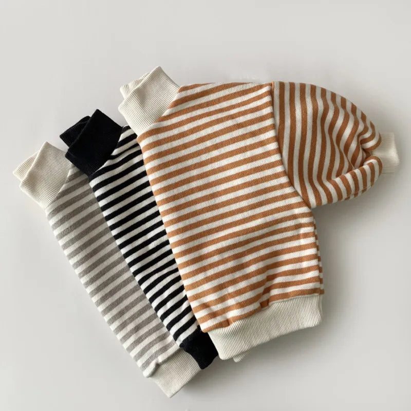 Snuggle Stripe High-Neck Tee