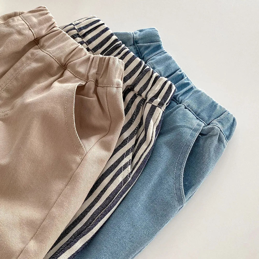 Classic Lane Striped Kids Tapered Pants
