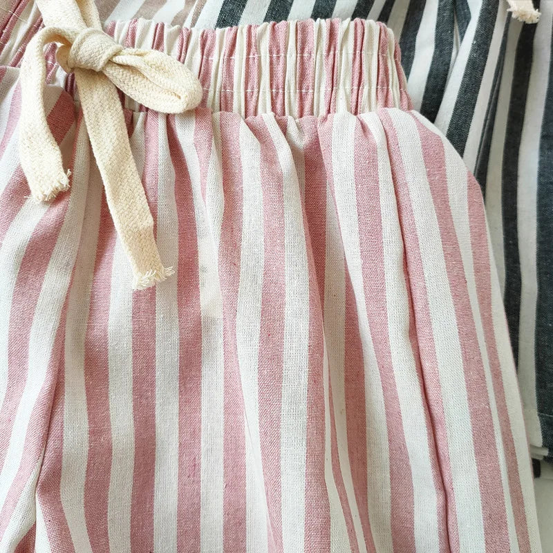 Everyday Linen Stripe Shorts