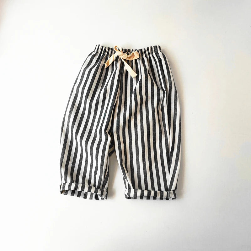 Sunny Days Linen Cotton Stripe Kids Pants