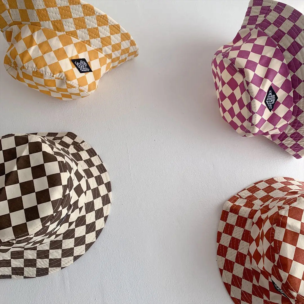 Checkerboard Kids Bucket Hat