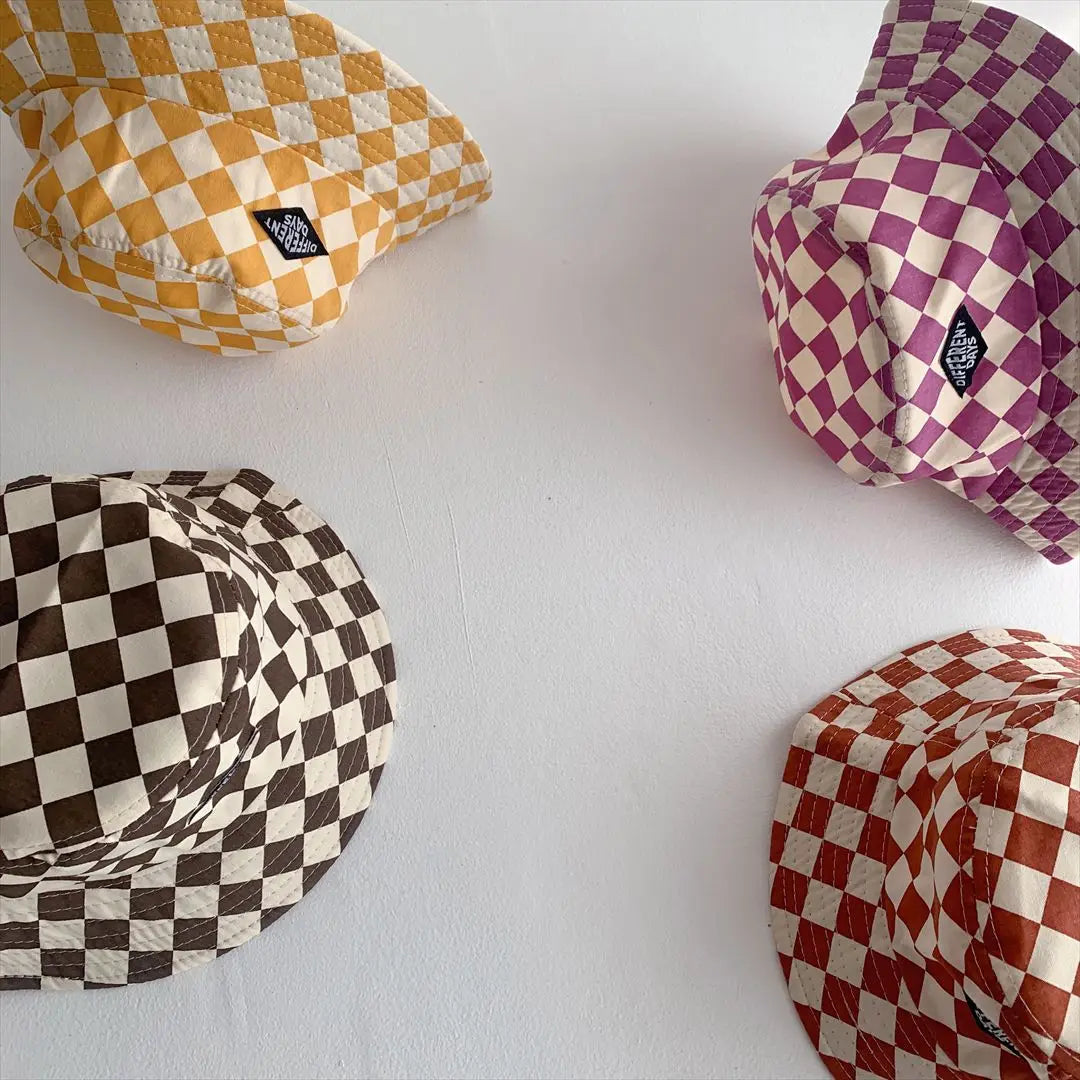 Checkerboard Kids Bucket Hat