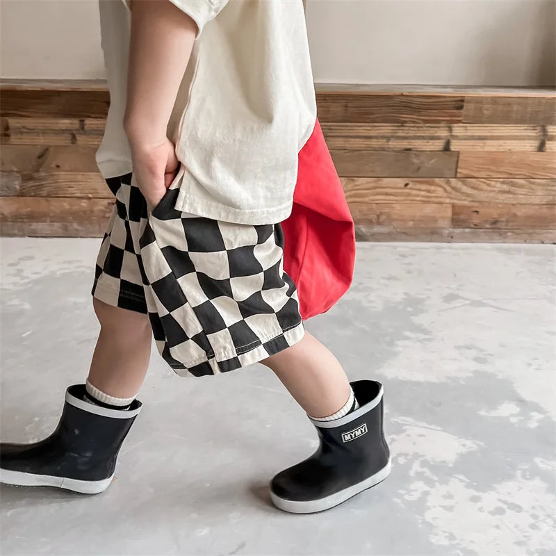 Sunny Stroll Plaid Shorts
