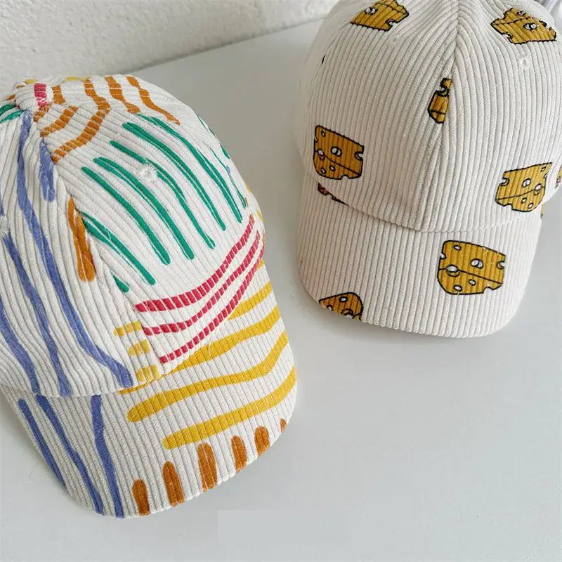 Stripe Pop Corduroy Baseball Cap