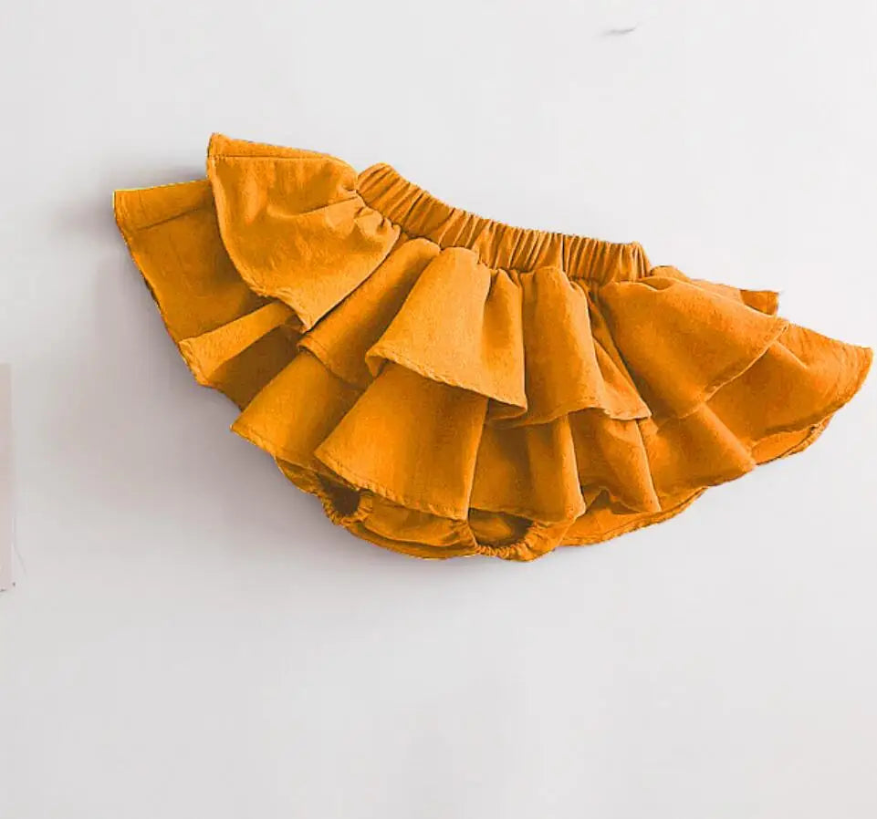 Mini Blossom Ruffles Skirt Pants