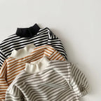 Snuggle Stripe High-Neck Tee