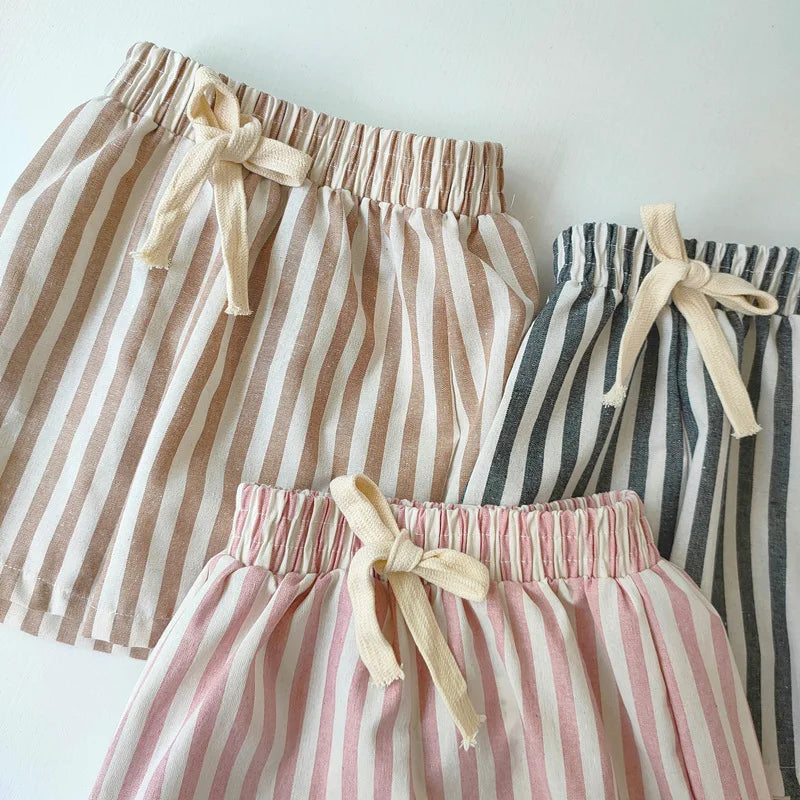 Everyday Linen Stripe Shorts