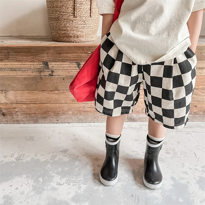 Sunny Stroll Plaid Shorts