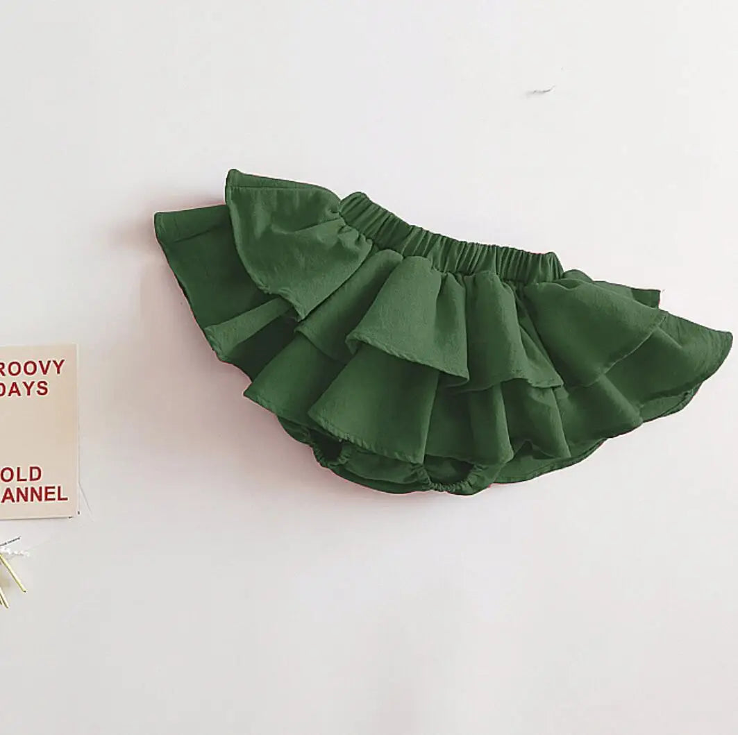 Mini Blossom Ruffles Skirt Pants