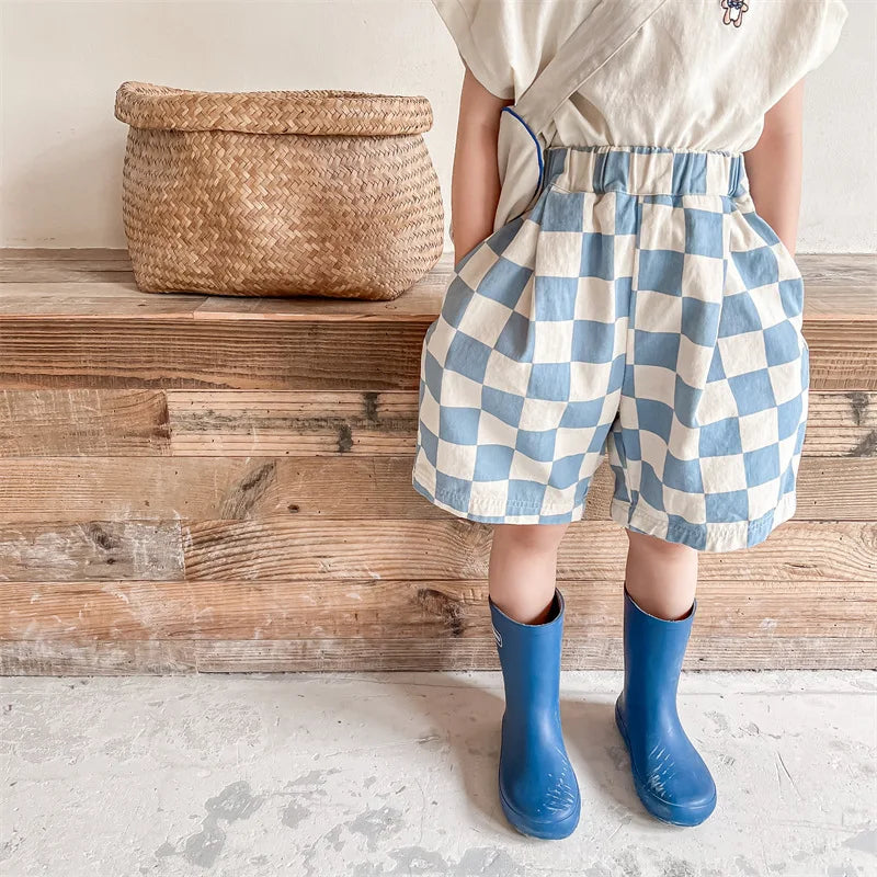 Sunny Stroll Plaid Shorts
