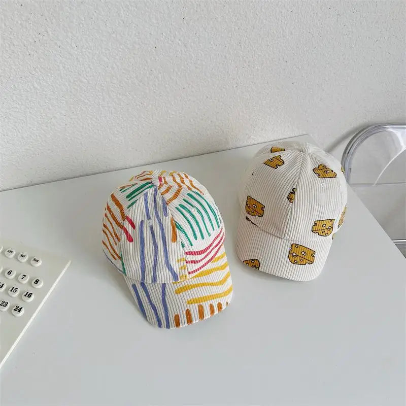 Stripe Pop Corduroy Baseball Cap