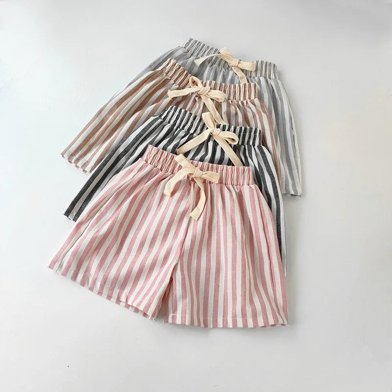 Everyday Linen Stripe Shorts