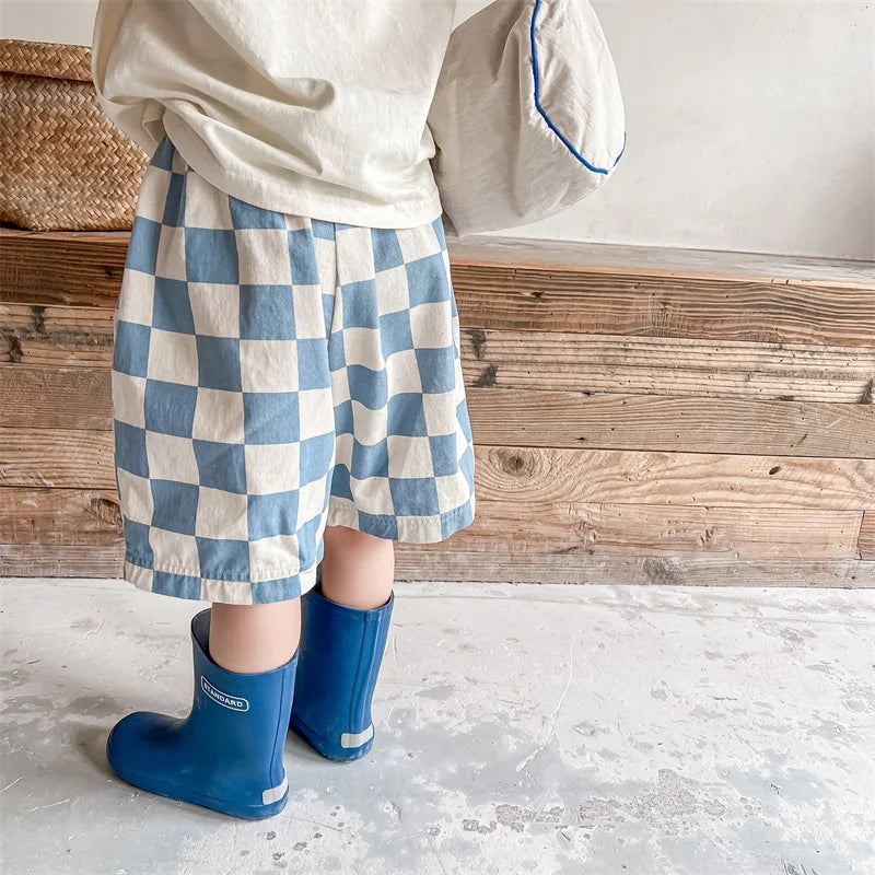 Sunny Stroll Plaid Shorts