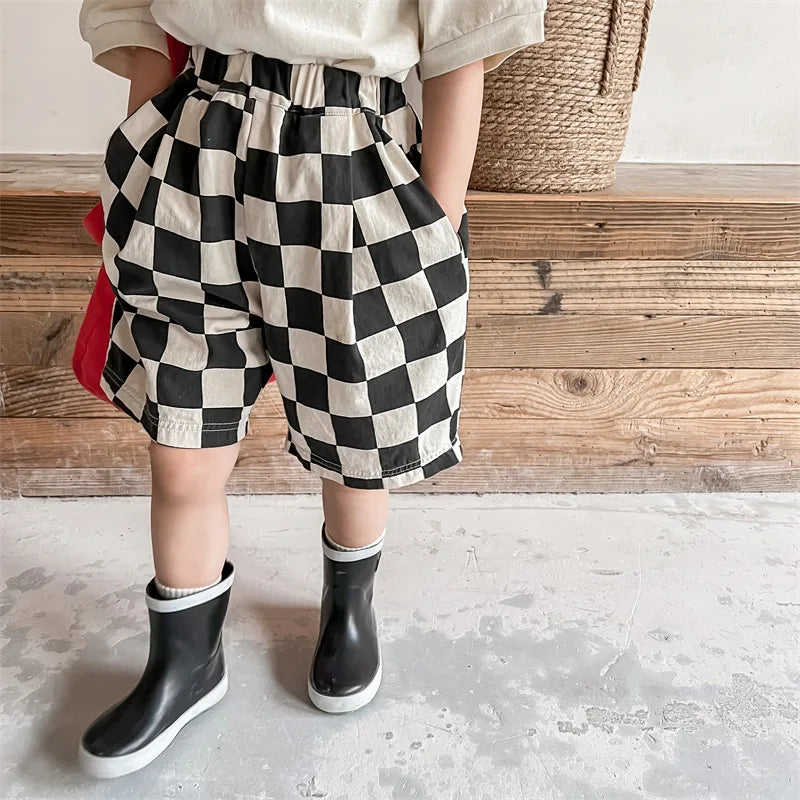 Sunny Stroll Plaid Shorts