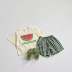 Unforgettable Fruit Tee & Plaid Shorts Set