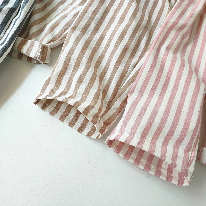 Sunny Days Linen Cotton Stripe Kids Pants