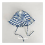 Sunny Check Wide Brim Baby Bucket Hat