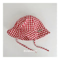 Sunny Check Wide Brim Baby Bucket Hat