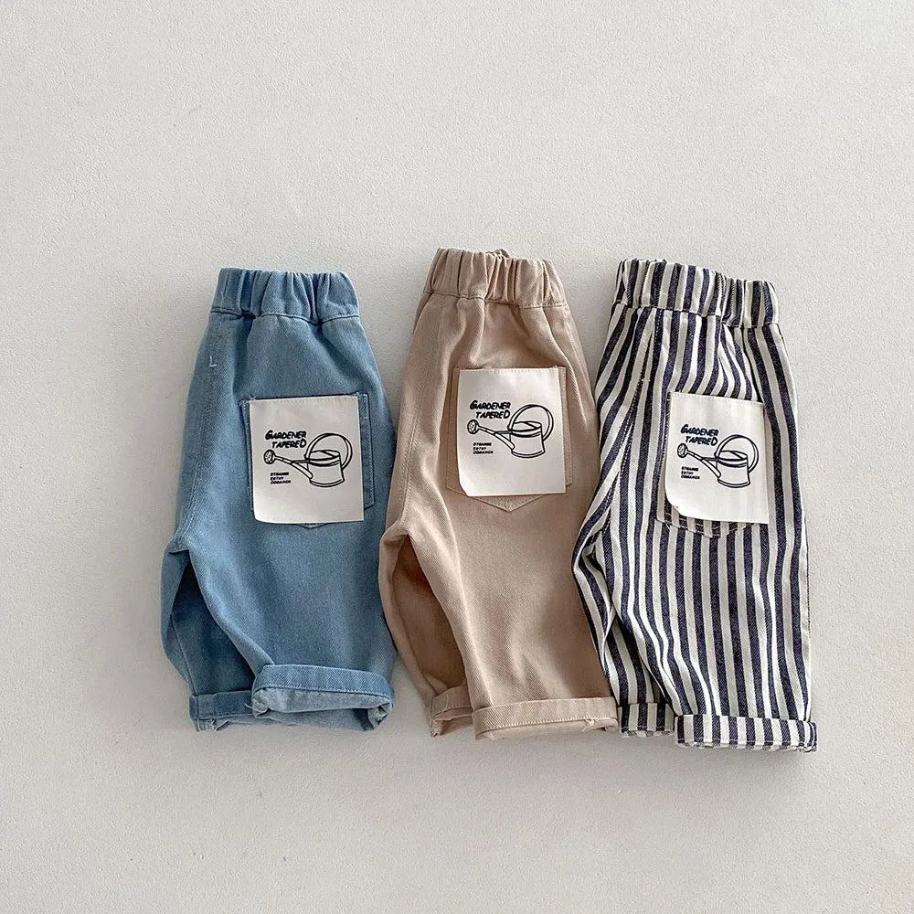 Classic Lane Striped Kids Tapered Pants
