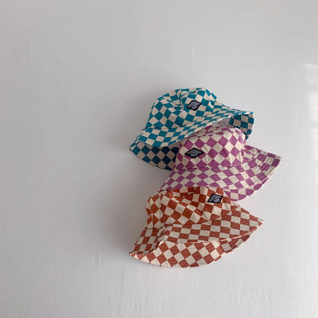 Checkerboard Kids Bucket Hat