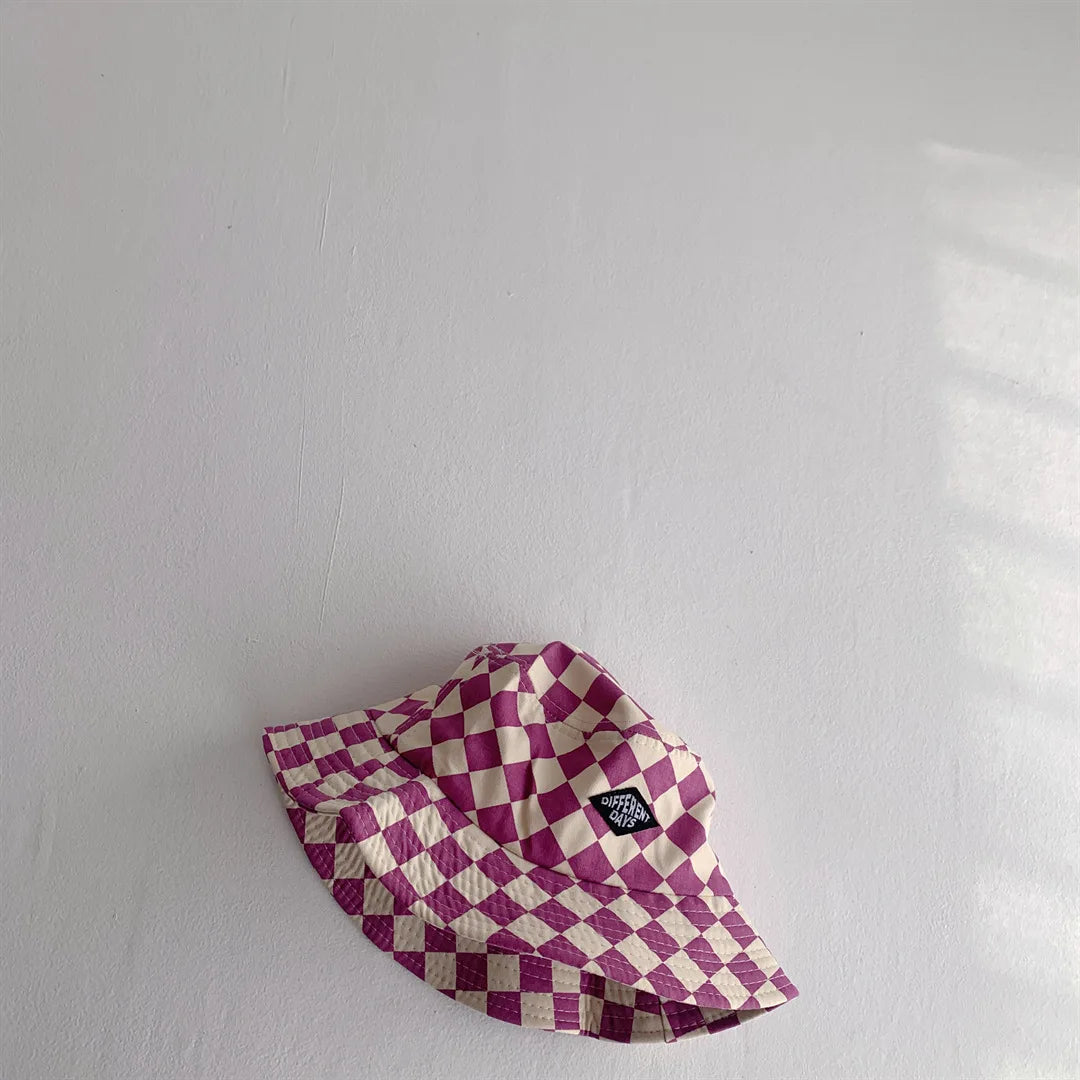 Checkerboard Kids Bucket Hat