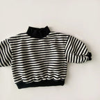 Snuggle Stripe High-Neck Tee