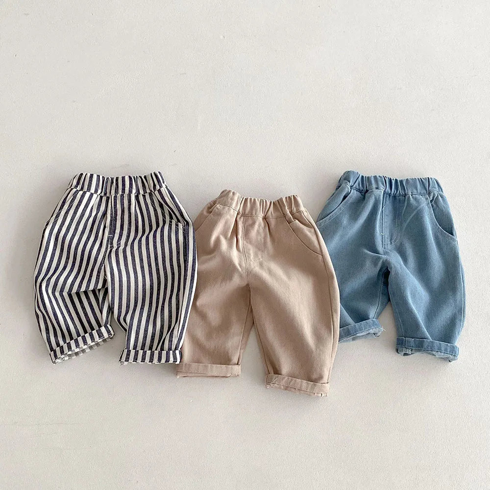 Classic Lane Striped Kids Tapered Pants
