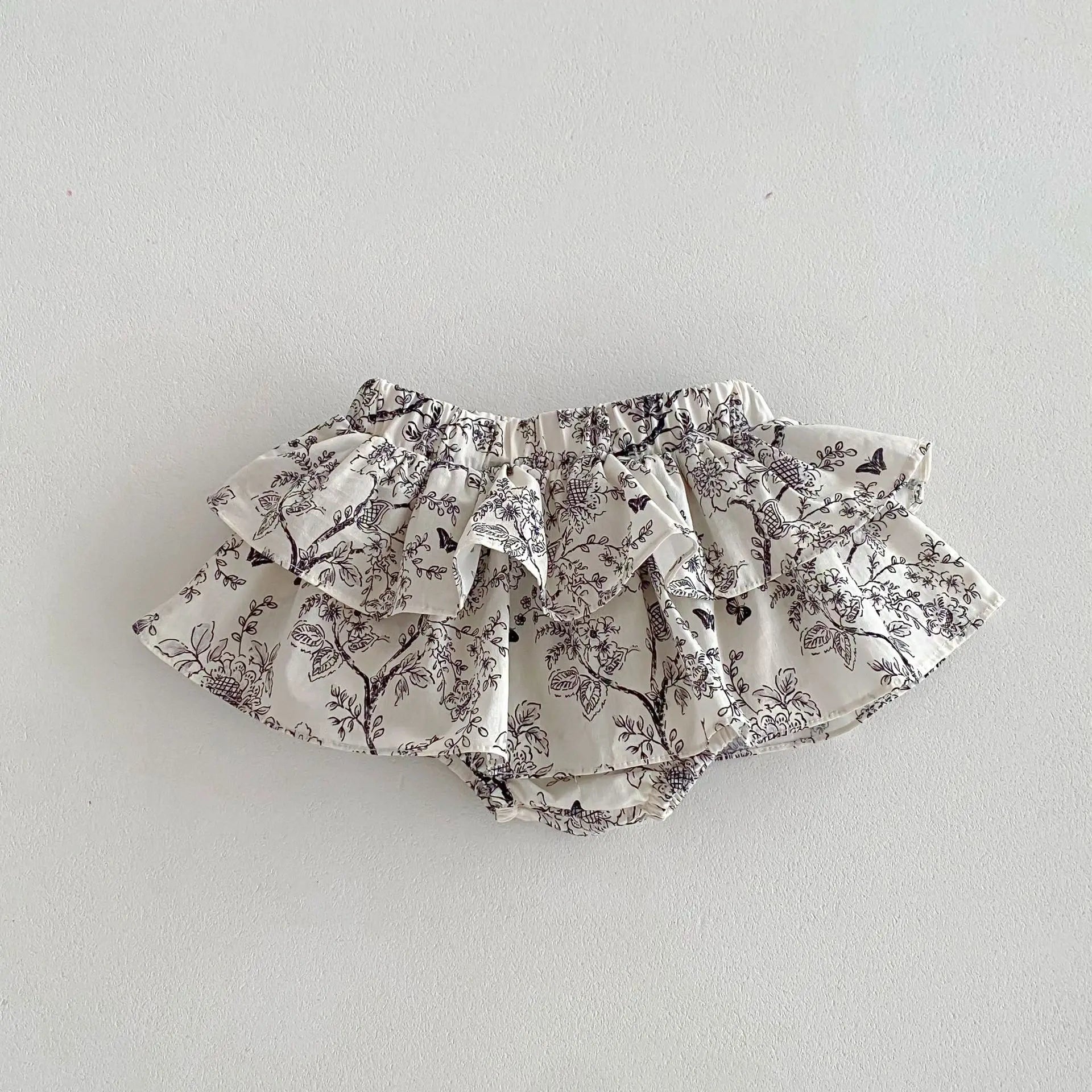 Mini Blossom Ruffles Skirt Pants