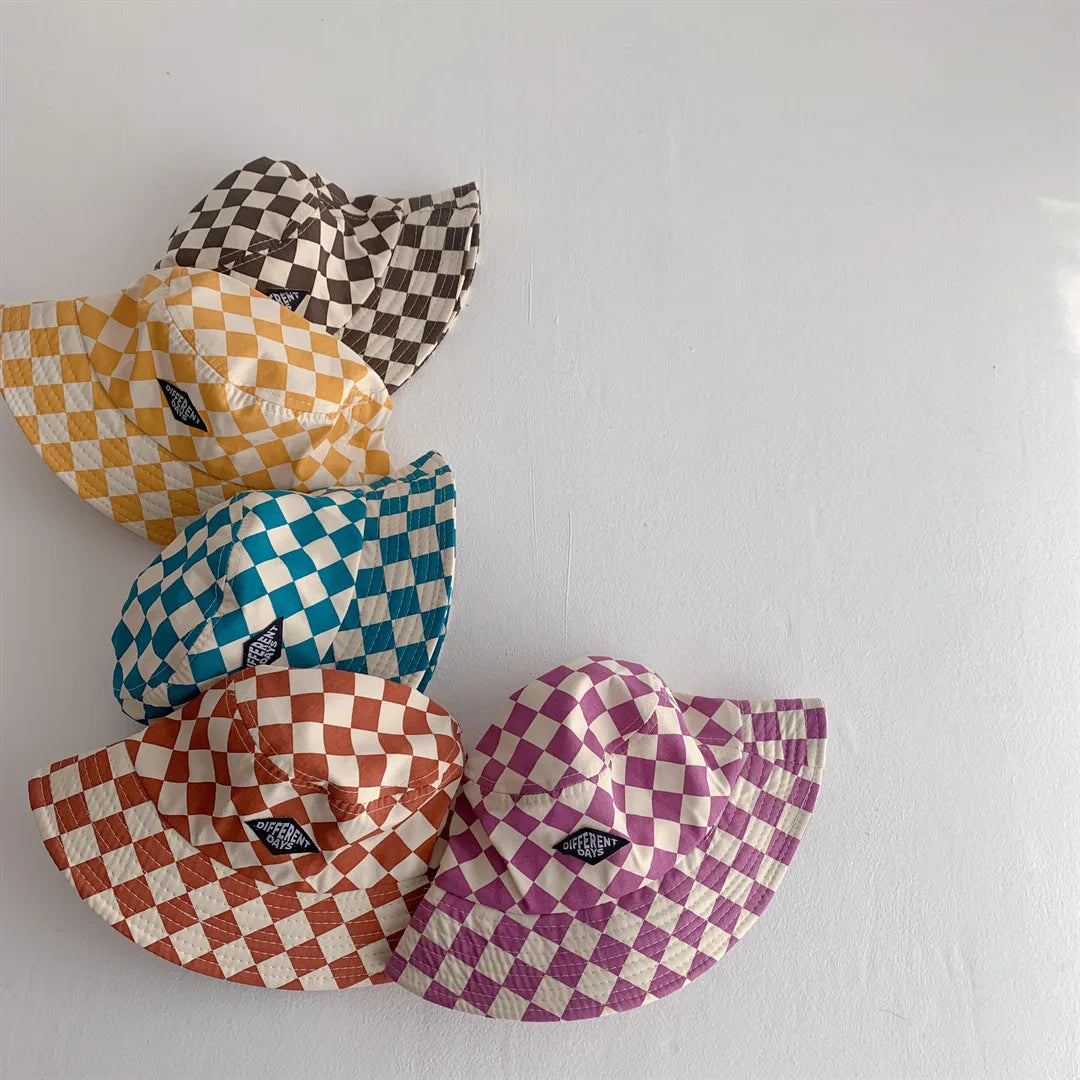 Checkerboard Kids Bucket Hat