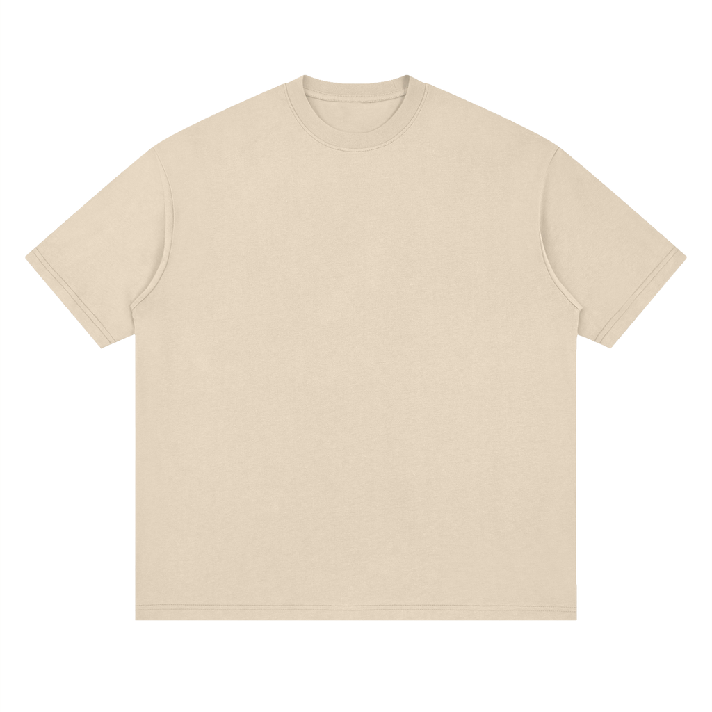 Loose Drop Shoulder Cotton Adult Tee -Khaki Green