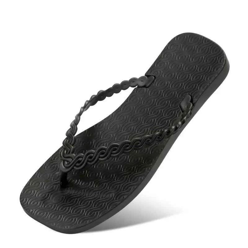 Braided Strap Beach Toe Post Slippers