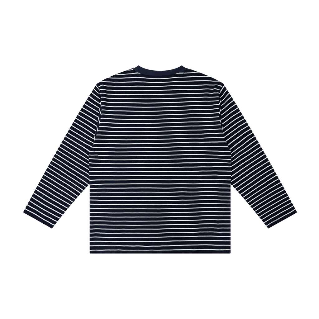 Striped Loose Fit Kids Long Sleeve Cotton Te