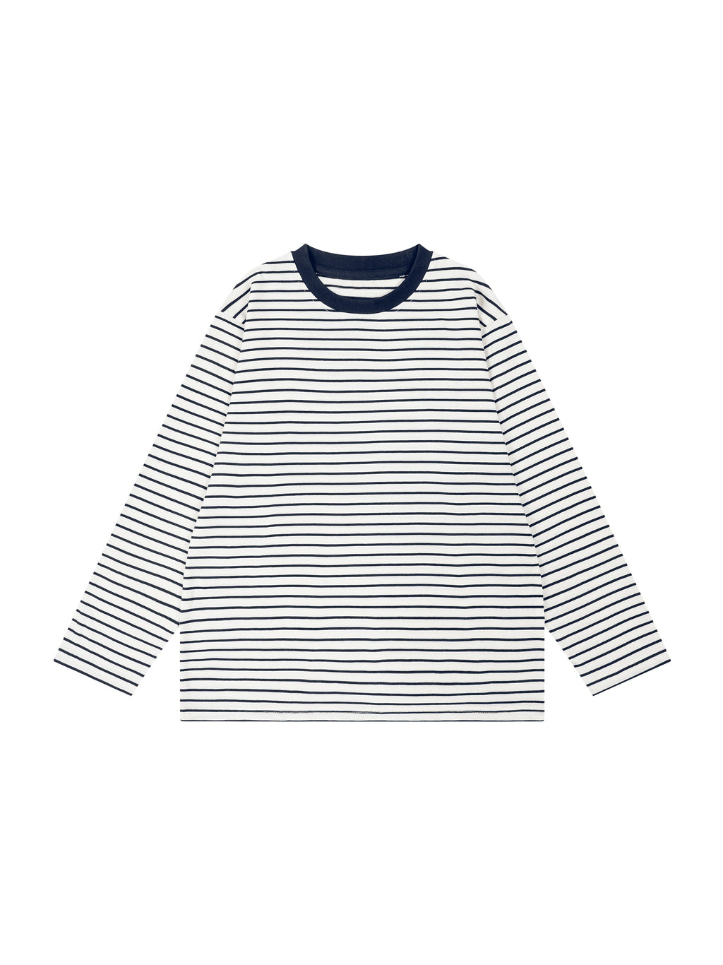 Striped Loose Fit Kids Long Sleeve Cotton Te